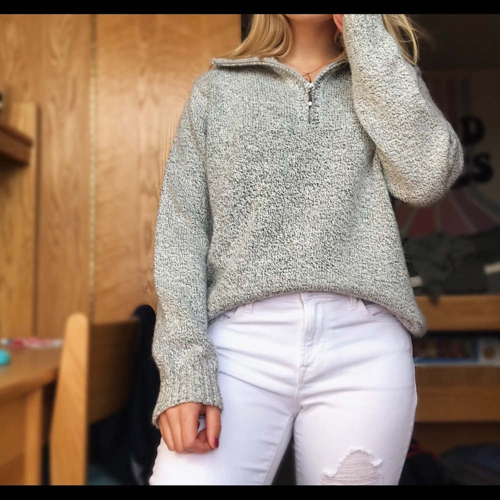 Karen Scott Quarter Zip Sweater